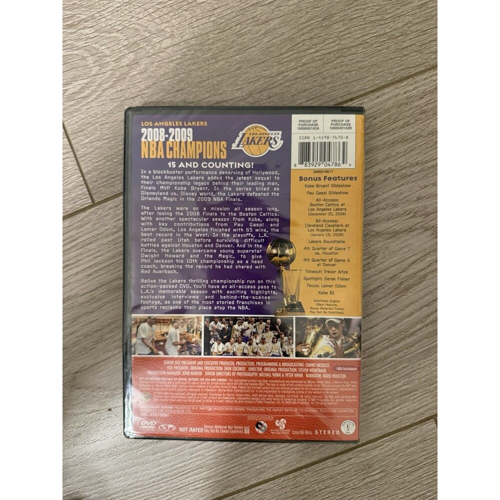 Los Angeles Lakers 2008-2009 NBA Champions Special Edition DVD - Picture 2 of 3